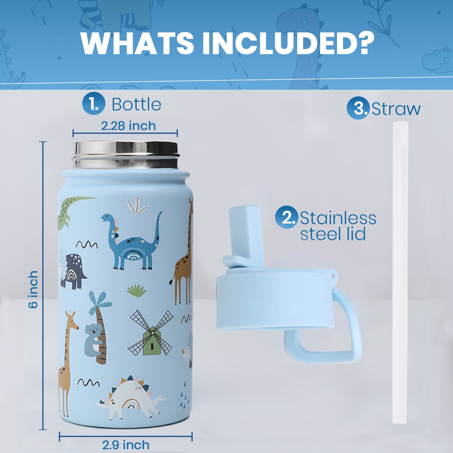 Kids Water Bottle 14 oz