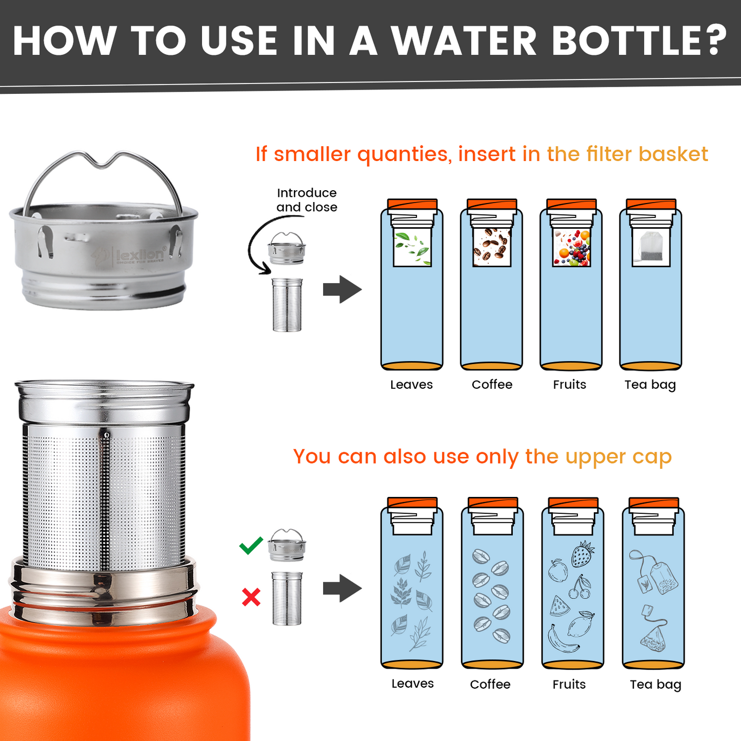 Tea Infuser for Water Bottle