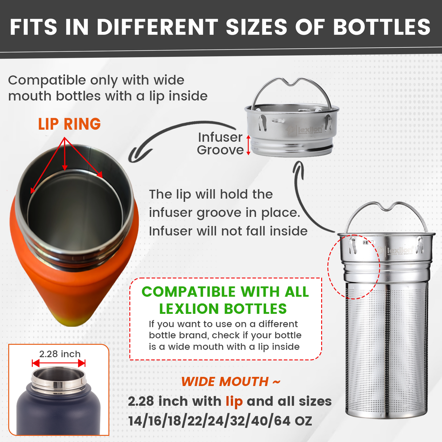 Tea Infuser for Water Bottle