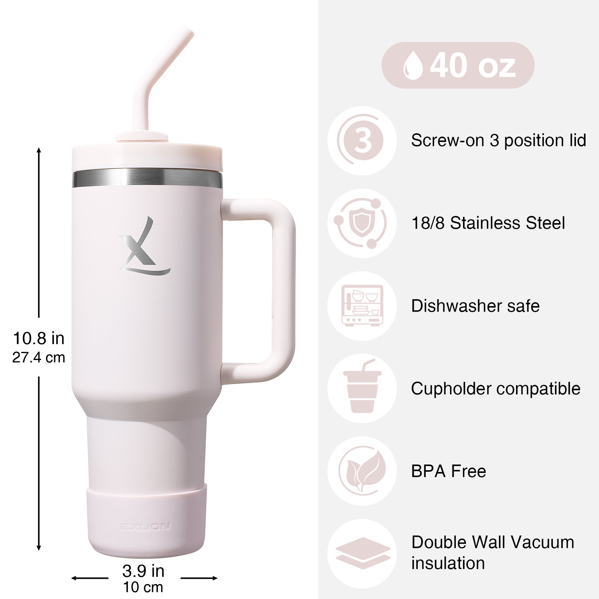 Matte White - 40 oz