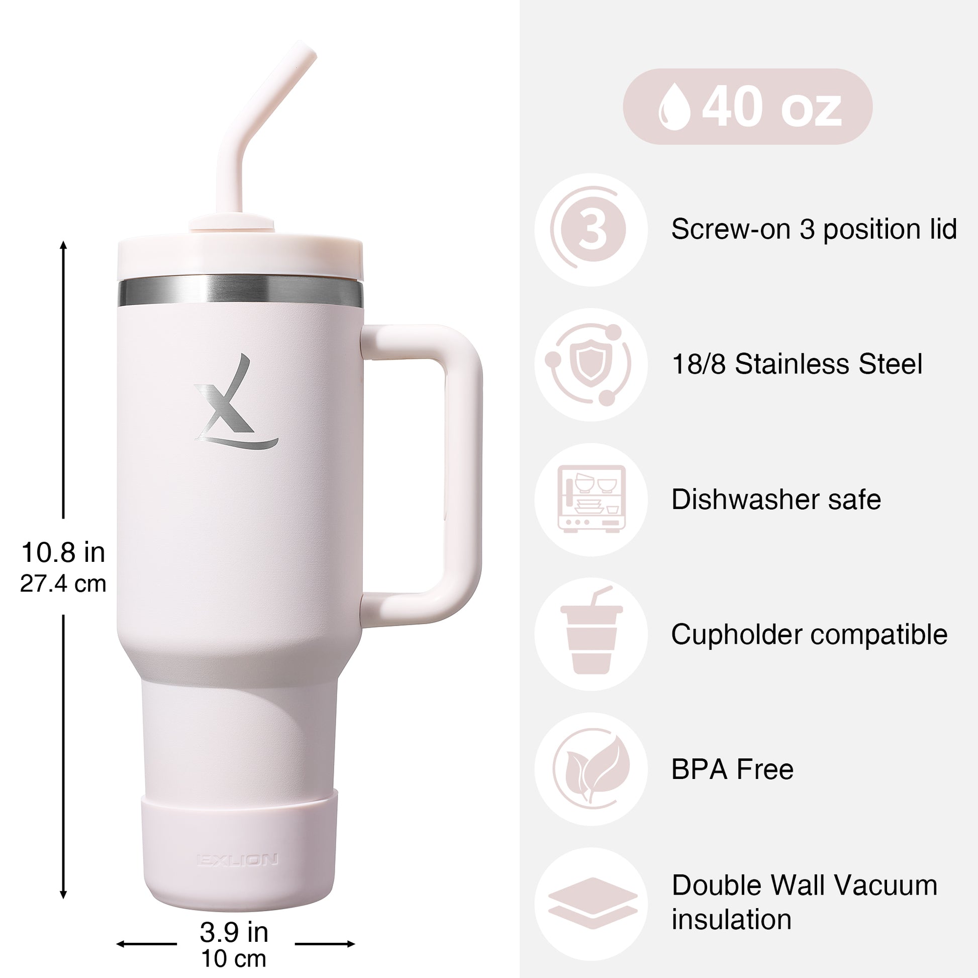 Matte White - 40 oz